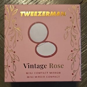 Tweezerman Vintage Rose Mini Compact Mirror